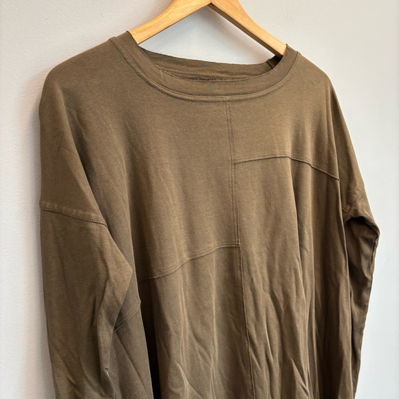 Planet by Lauren G Top Long Sleeve Tunic Lagenlook One Size Pima Cotton pockets - Picture 6 of 11